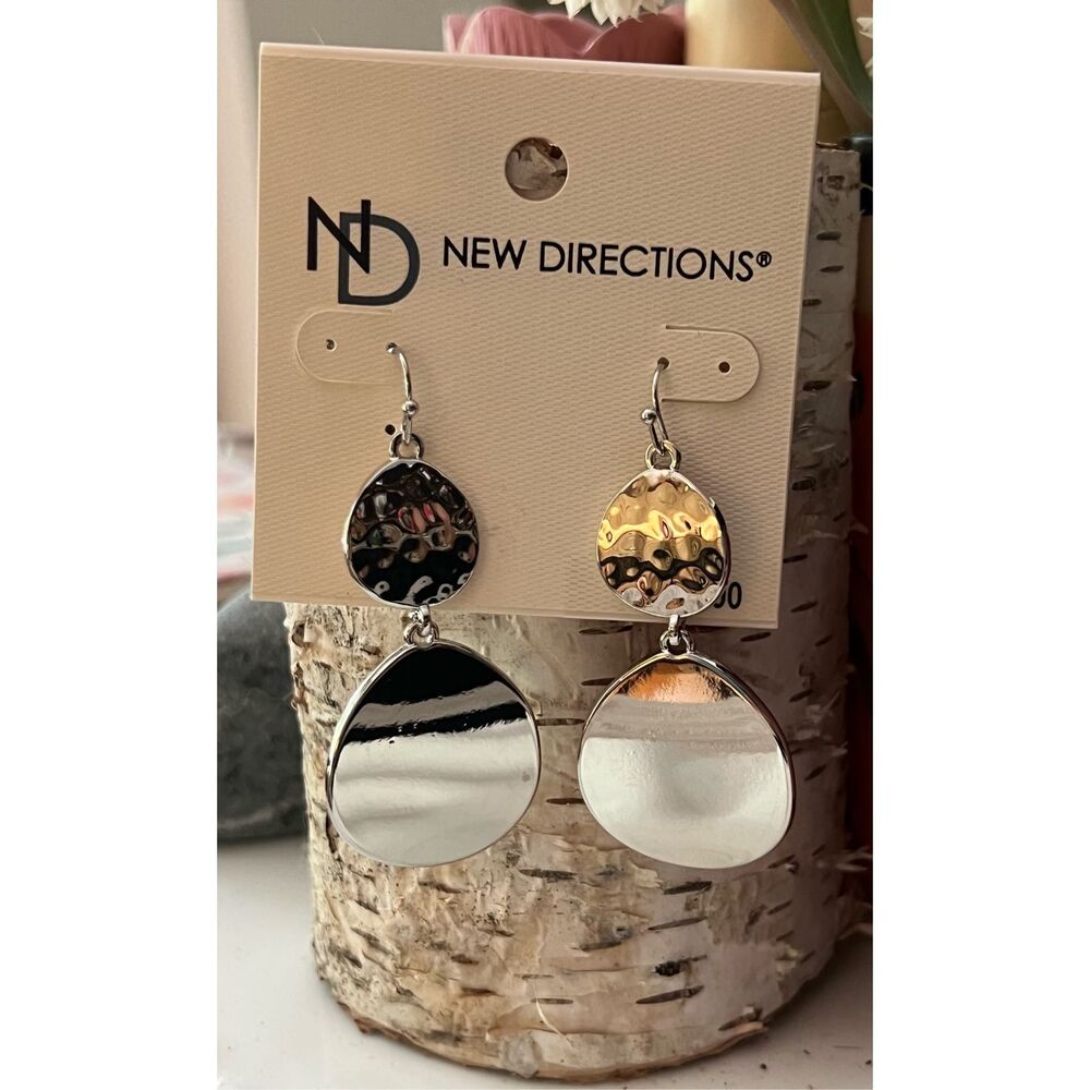 New Direction silver tone earrings
